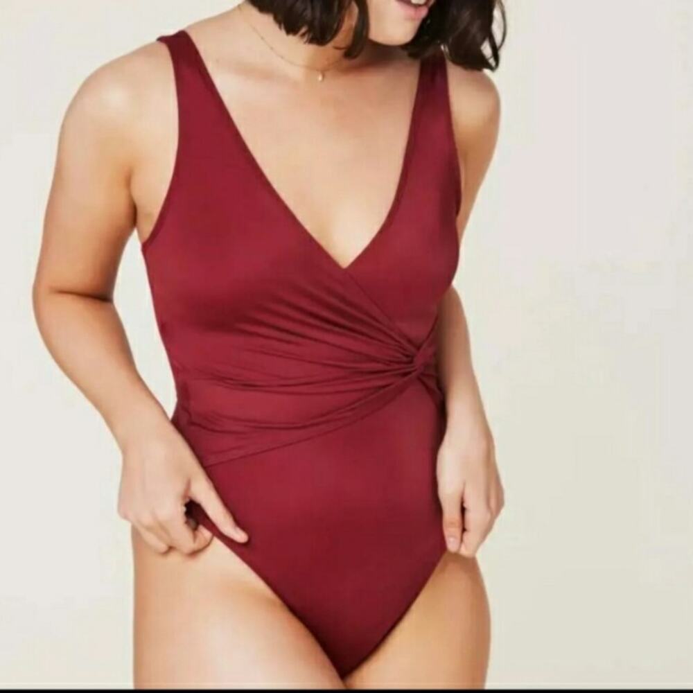 Andie Capri One Piece Truffle Swimwear Bathing Suit Size XL New